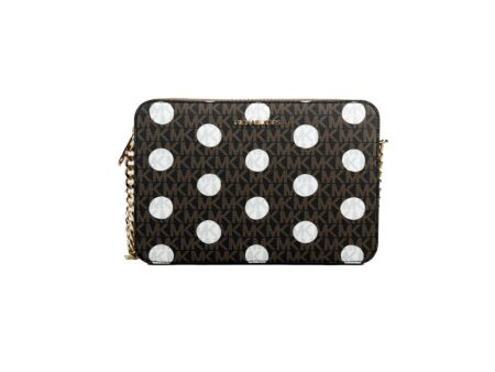 Ellezza East West Leather Zip Chain Crossbody Bag