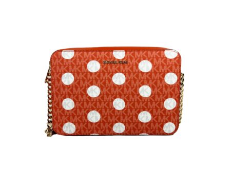 Ellezza East West Leather Zip Chain Crossbody Bag