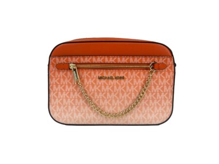 Ellezza East West Ombre Leather Zip Chain Crossbody Bag
